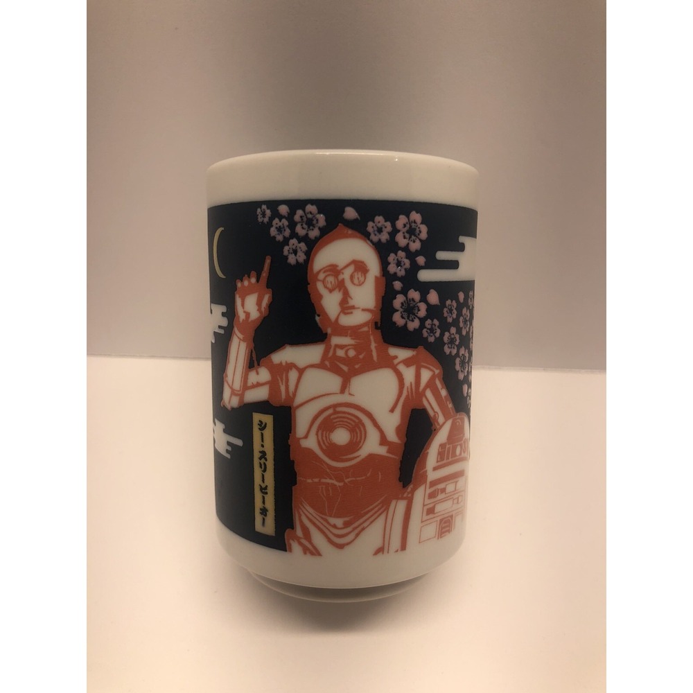 Star Wars C-3PO R2-D2 Japanese Yunomi Chawan Tea Cup 6.5×9.8cm - Picture 5 of 10